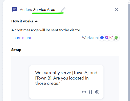 Tidio chat message service